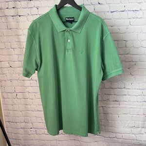Men’s Barbour Mint Green Short-Sleeve Polo XXL